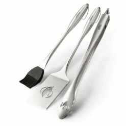 Pince + Pinceau + Spatule Coupante Ajourée PRO En Inox - Napoleon