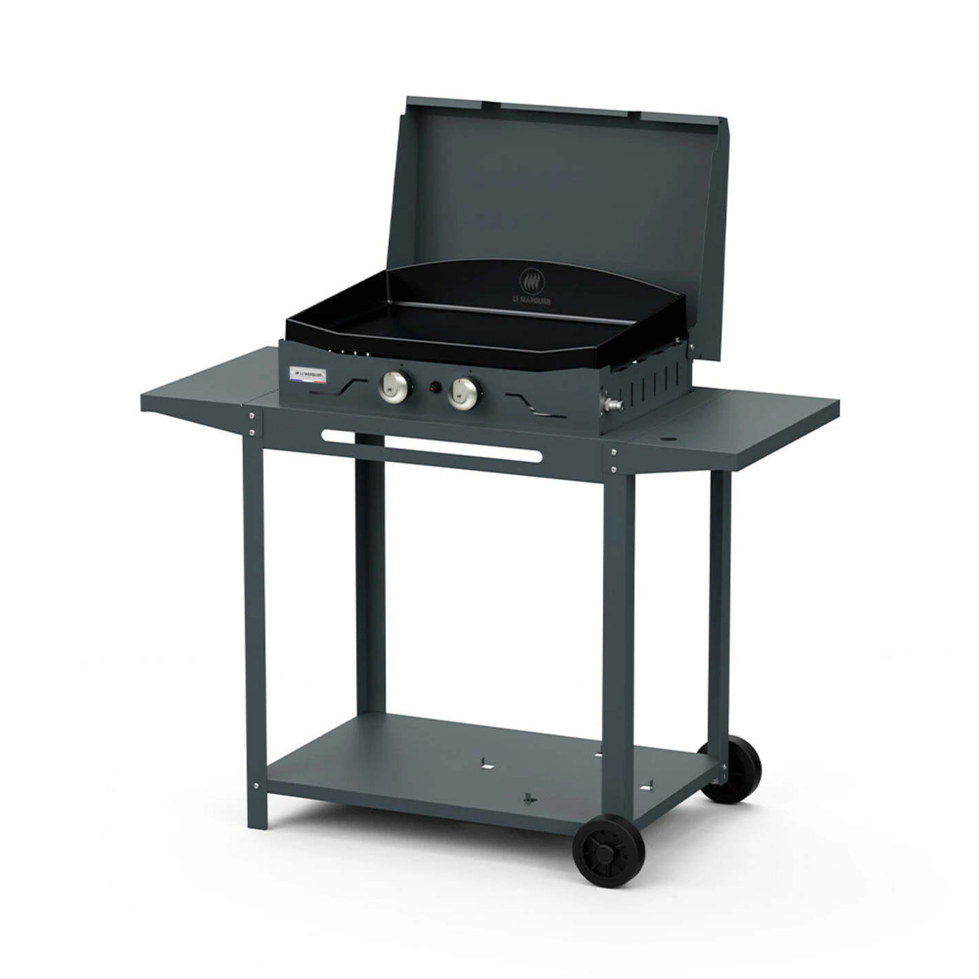 Plancha Gaz Adela Edition 260 Gris Ardoise Couvercle + Chariot - Le Marquier 1 Plancha Gaz Adela Edition 260 Gris Ardoise Couvercle + Chariot - Le Marquier