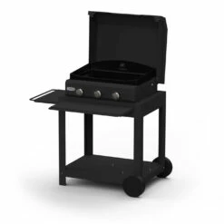 Combo Plancha Gaz Amalia 360 Black Edition (chariot + Capot) - Le Marquier