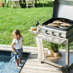 Combo Plancha Gaz Amalia Silver Edition 360 (capot + Chariot) - Le Marquier -OUTDOORCHEF Boutique amalia silver edition le marquier 3339380164451 2