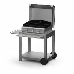 Combo Plancha Gaz Amalia Silver Edition 360 (capot + Chariot) - Le Marquier