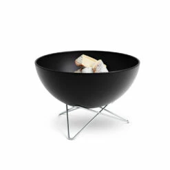 Brasero Rond Acier émaillé Noir Bowl + Pied Bas + Plancha - Höfats -OUTDOORCHEF Boutique bowl hofats pied bas plancha 4260447330931 5