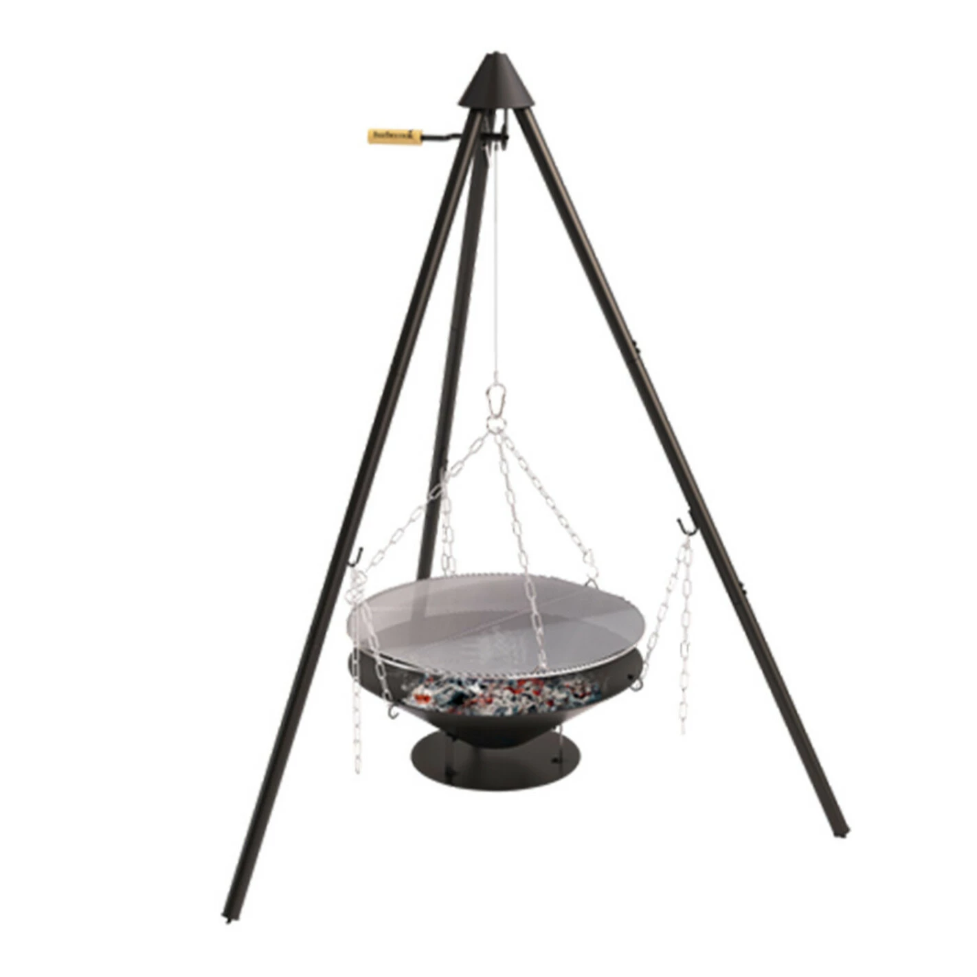 Brasero Junko ø60 Cm Fonte + Trépied + Grille Acier Chromé + Housse - Barbecook 1 Brasero Junko ø60 Cm Fonte + Trépied + Grille Acier Chromé + Housse - Barbecook