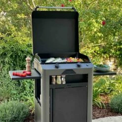 Combo Plancha Gaz Fusion 60 Gris Cargo 2 Brûleurs Avec Chariot - ENO -OUTDOORCHEF Boutique combo fusion 60 gris cargo eno 2020000038115 3