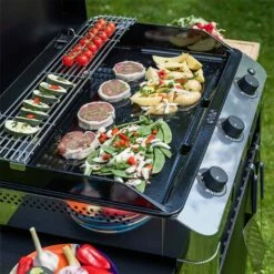 Combo Plancha Gaz Fusion 75 Inox Marin 3 Brûleurs + Chariot - ENO -OUTDOORCHEF Boutique combo fusion 75 inox eno 2020000038122 7