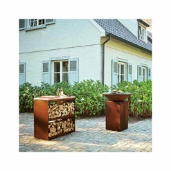 Meuble Dressoir Range-bois Acier Corten - Ofyr -OUTDOORCHEF Boutique dessoir ofyr range bois brasero 7430440898852 2