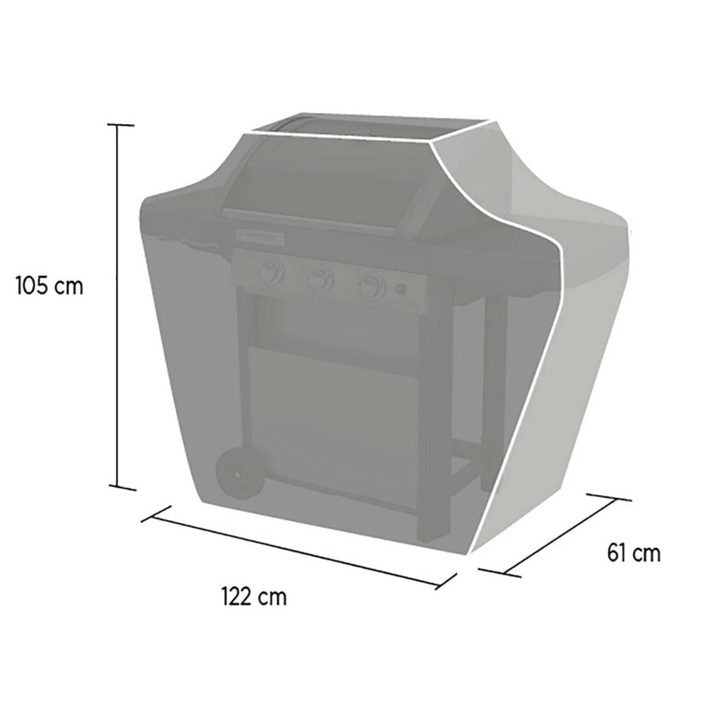 Housse Barbecue S 2 Series, Compact 3 / Plancha + Chariot Deluxe - Campingaz 3 Housse Barbecue S 2 Series, Compact 3 / Plancha + Chariot Deluxe - Campingaz – Image 3