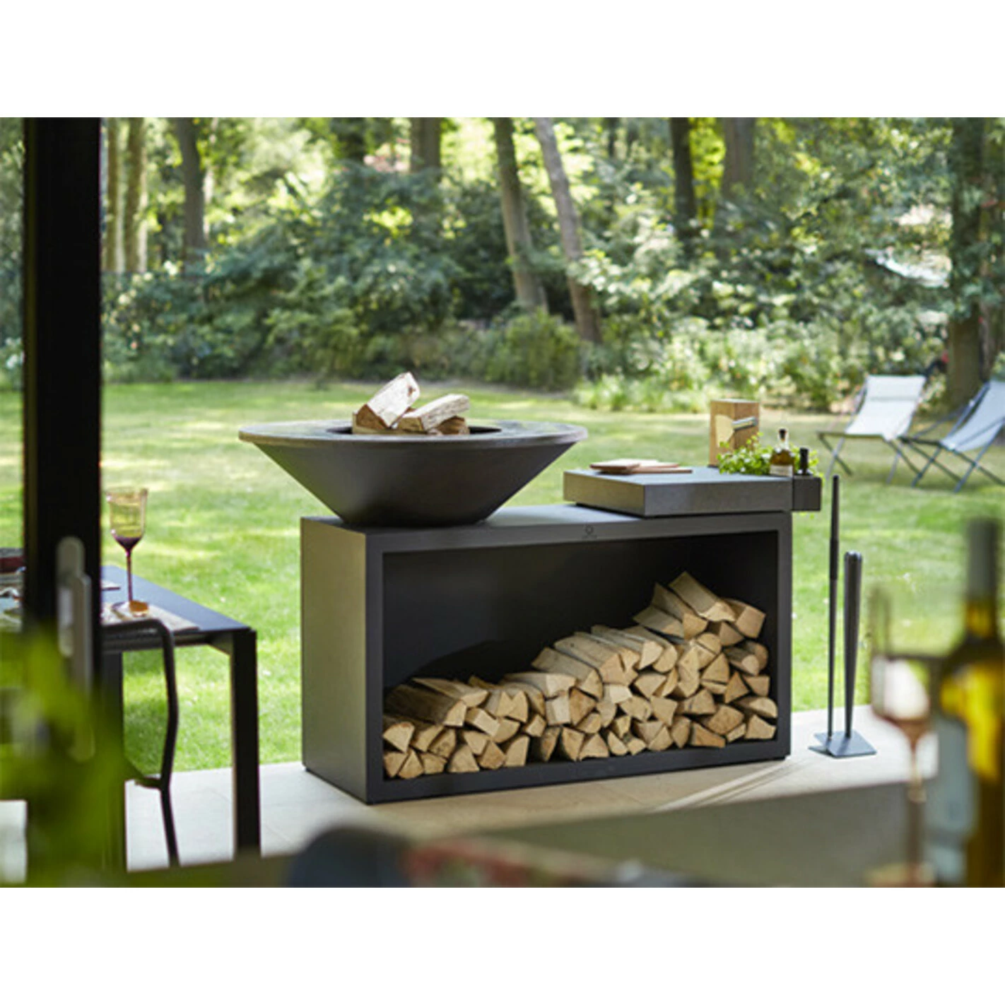 Brasero OFYR Island Noir 85 Céramique Gris Foncé + Housse 5 Brasero OFYR Island Noir 85 Céramique Gris Foncé + Housse – Image 5