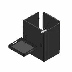 Kit Achille Porte + étagère En Acier Noir - ENO