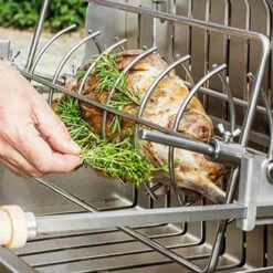 Barbecue Charbon Mendy Inox Marin + Chariot Inox + Tournebroche - Le Marquier -OUTDOORCHEF Boutique mendy inox sur chariot le marquier 3339380167155 3