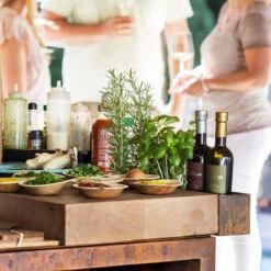 Brasero Plancha OFYR Island 100 En Corten + Plan De Travail Teck -OUTDOORCHEF Boutique ofyr island 100 brasero plancha 7430440898821 2