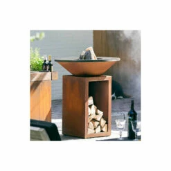 Pack Brasero Storage 85 Corten + Couvercle - OFYR -OUTDOORCHEF Boutique pack brasero plancha storage 85 corten couvercle 2020000033691 2