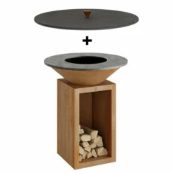 Pack Brasero Storage 85 Corten + Couvercle - OFYR