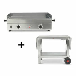 Pack Plancha Gaz Design 65 Cm + Desserte Plein Air - Krampouz