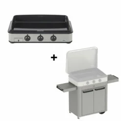 Pack Plancha Gaz Enosign 80 Inox + Chariot - ENO