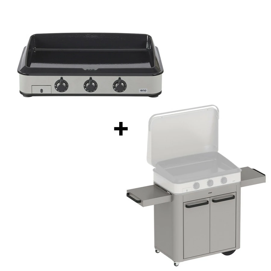 Pack Plancha Gaz Enosign 80 Inox + Chariot - ENO 1 Pack Plancha Gaz Enosign 80 Inox + Chariot - ENO