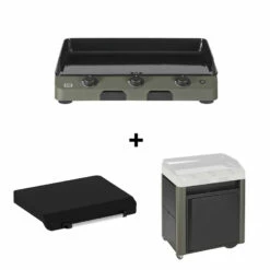Pack Plancha Gaz Fusion 75 Acier + Chariot + Capot - ENO