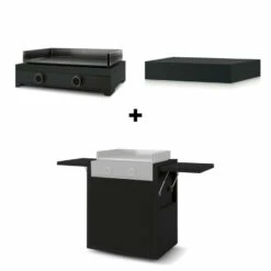 Pack Plancha Gaz Modern 60 Noir - Forge Adour