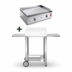 Pack Plancha Gaz Chef 55 Lisse + Chariot - Planet