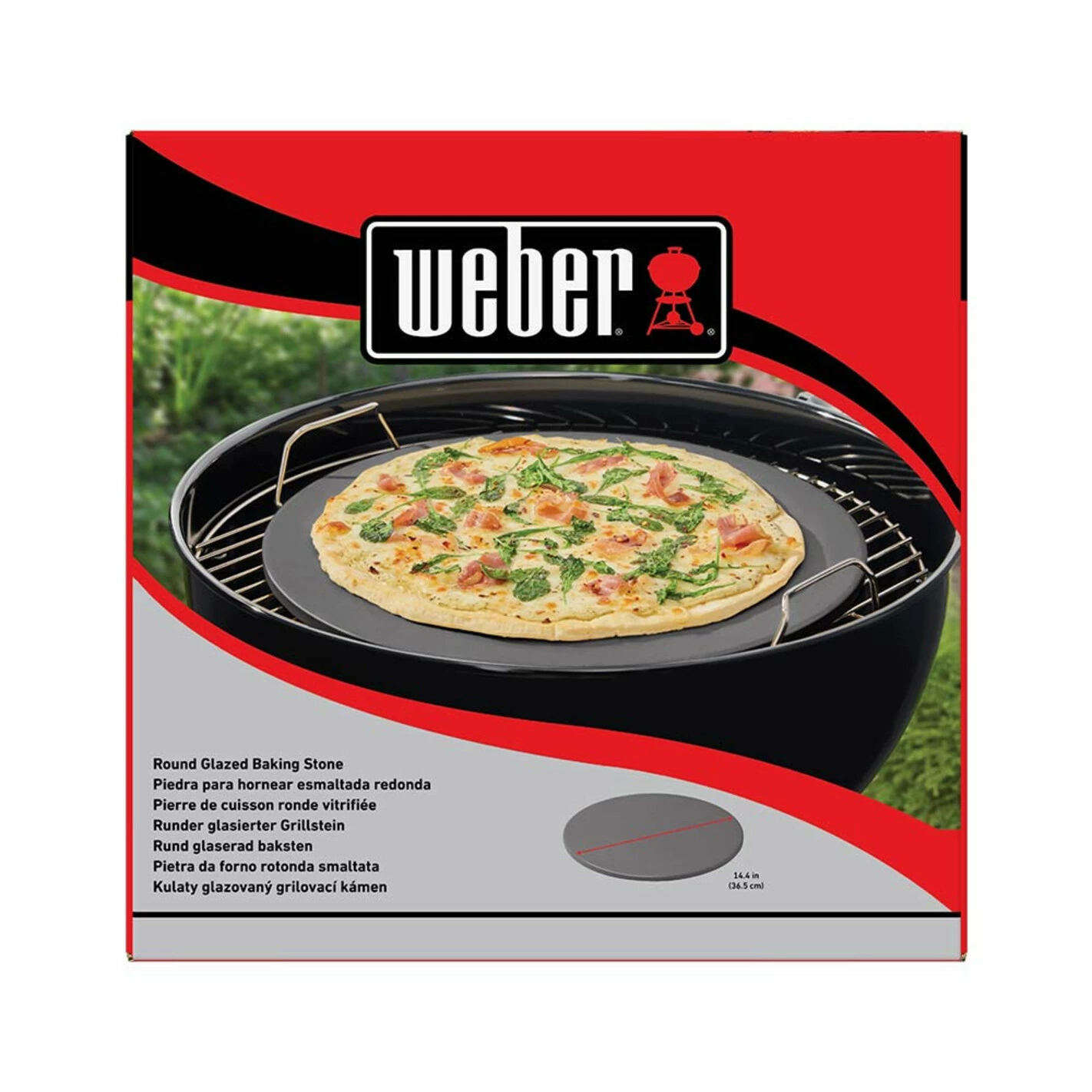 Grande Pierre à Pizza Ronde émaillée ⌀36,5 Cm - Weber 2 Grande Pierre à Pizza Ronde émaillée ⌀36,5 Cm - Weber – Image 2