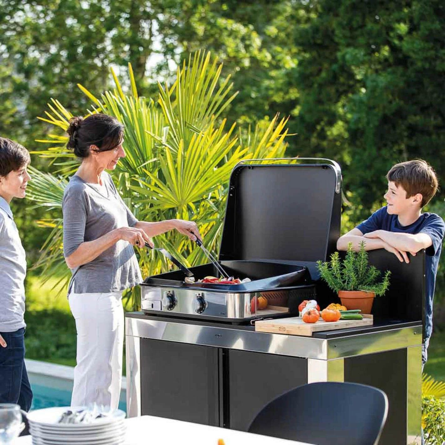 Plancha Enosign 65 Inox Et Noir Avec Capot - ENO* 8 Plancha Enosign 65 Inox Et Noir Avec Capot - ENO* – Image 8