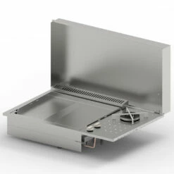 Plancha Gaz Encastrable Oasi 80 Lisse Rainurée Feu Dual - Planet