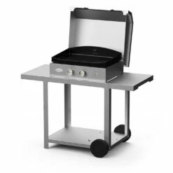 Combo Plancha Gaz Pure Grill 260 Édition Inox (chariot + Capot) - Le Marquier
