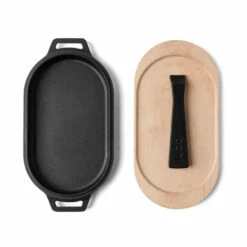 Poêle Ovale Fonte + Manche Amovible + Base En Bois - Ooni -OUTDOORCHEF Boutique poele ovale fonte ooni 5060568342023 2