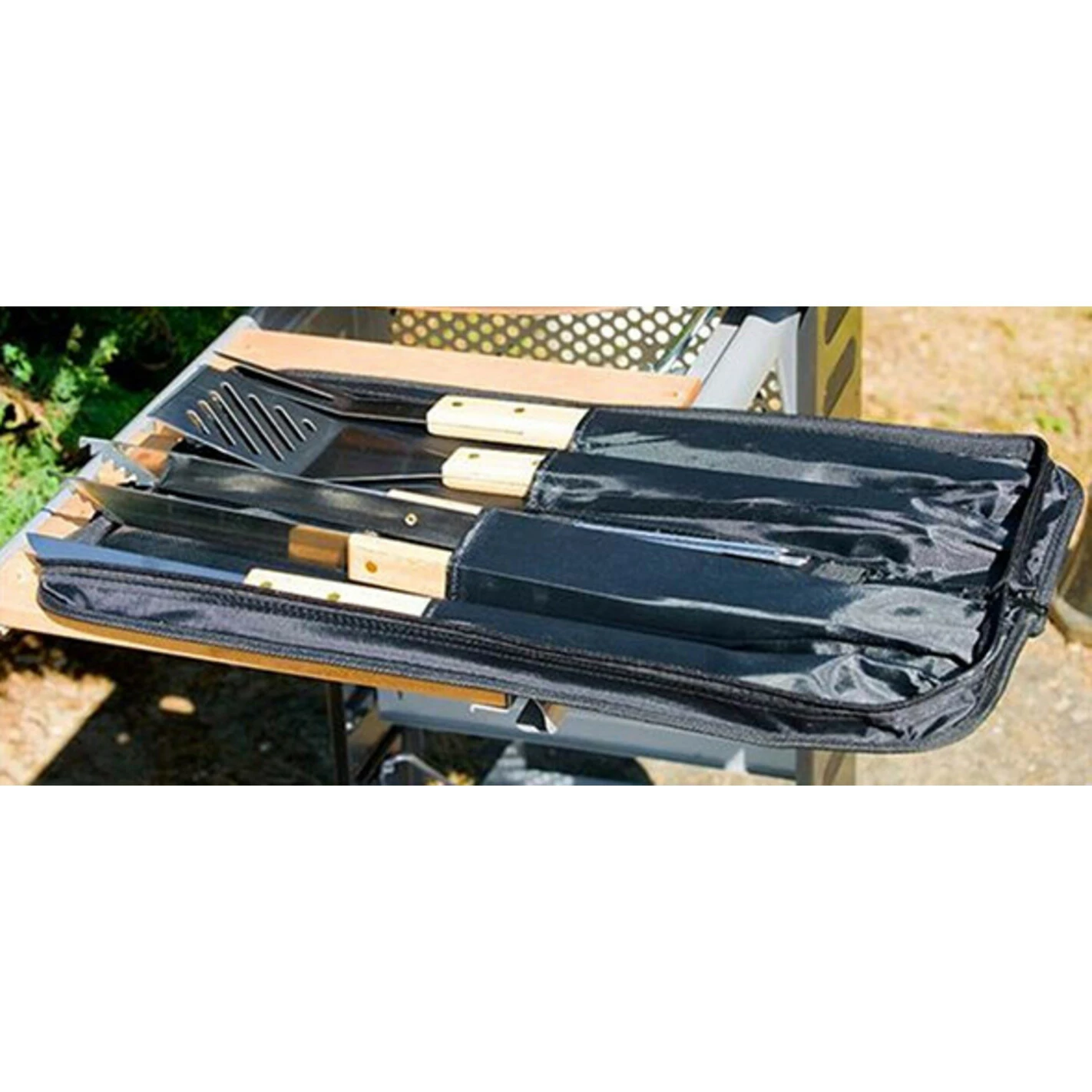 Set 5 Ustensiles Bambou Pour Barbecue Avec Sacoche - Campingaz 3 Set 5 Ustensiles Bambou Pour Barbecue Avec Sacoche - Campingaz – Image 3