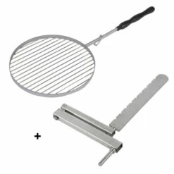 Grille Brasero En Inox ø38cm + Support - Feu Du Jardin